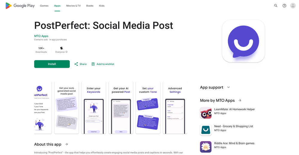 PostPerfect website