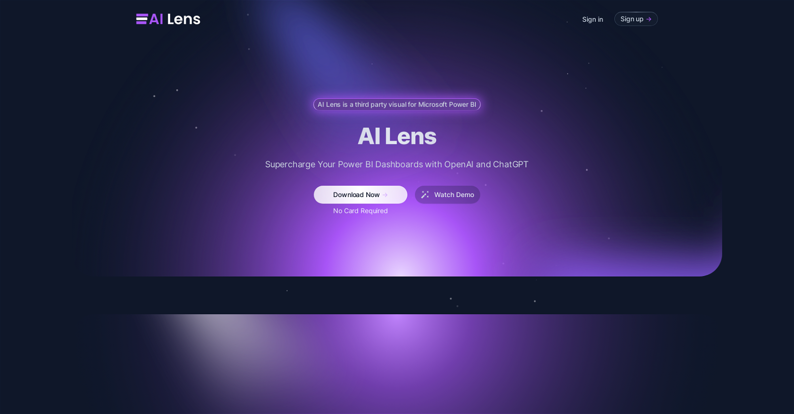 PowerBI AI Lens website