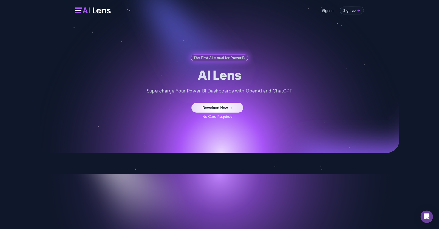 PowerBI AI Lens website