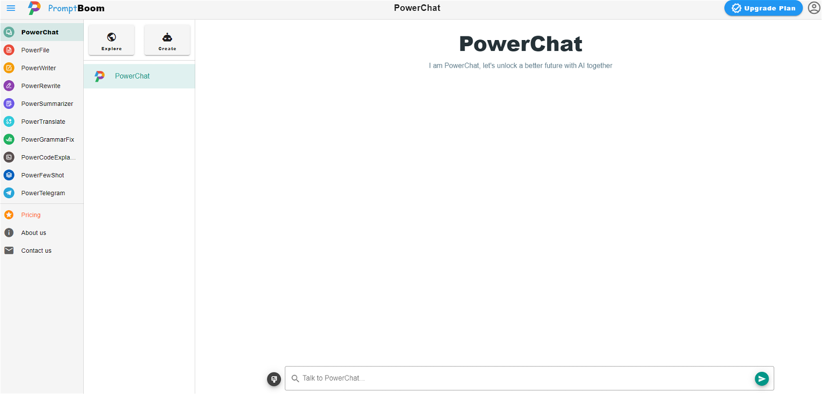 PowerChat website