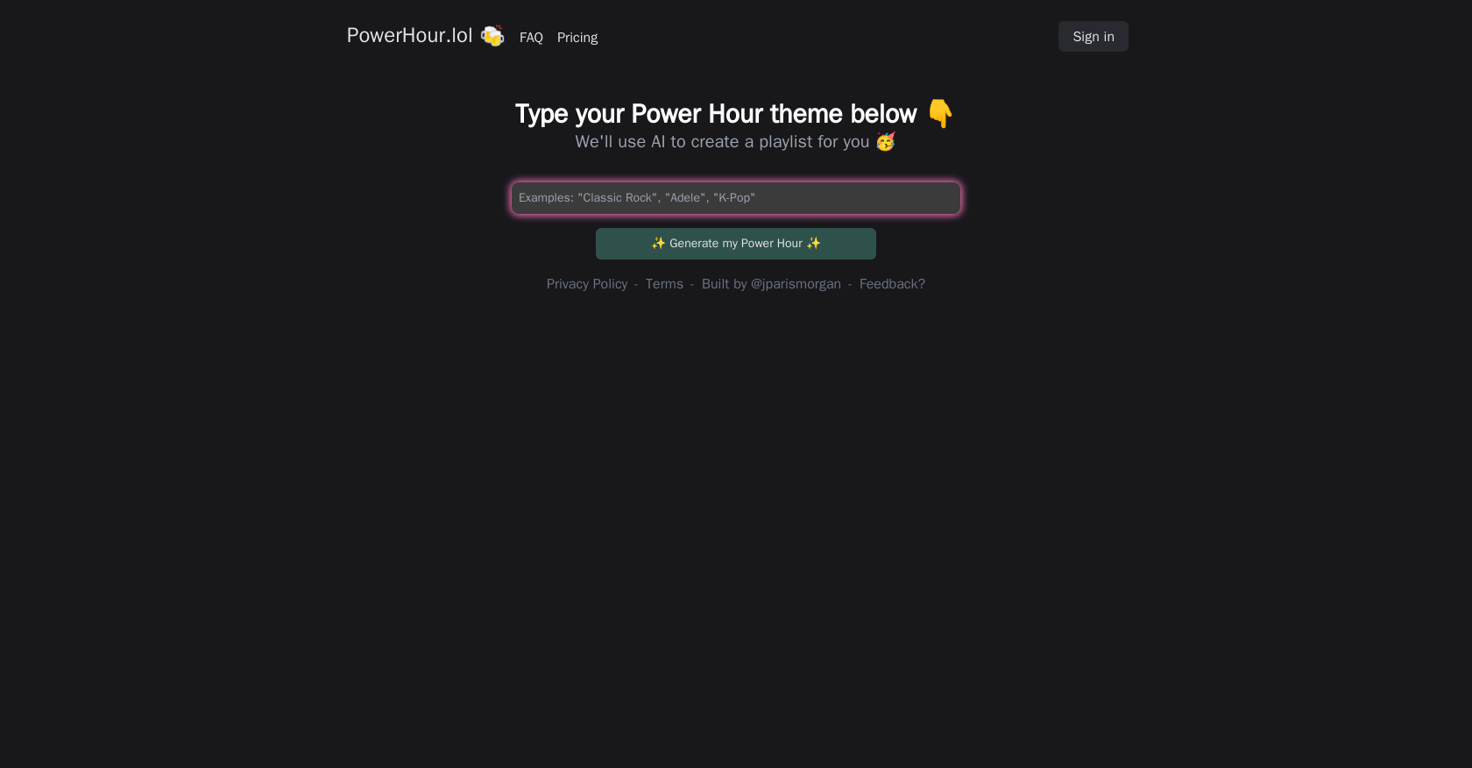 PowerHour website