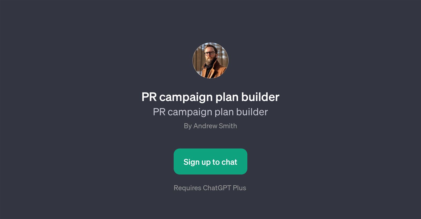 PR campaign plan builder website