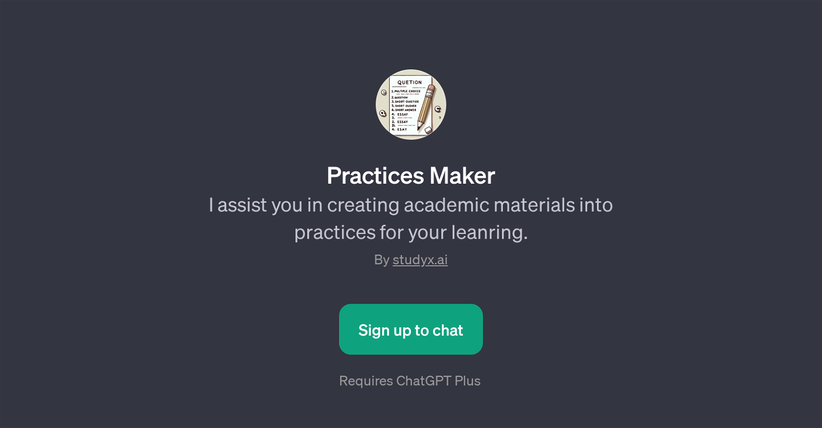 Practices Maker website