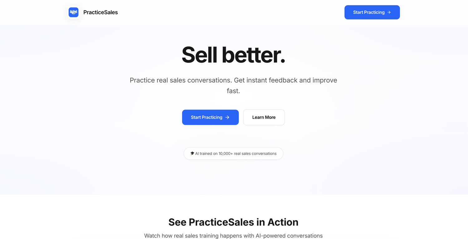 PracticeSales website