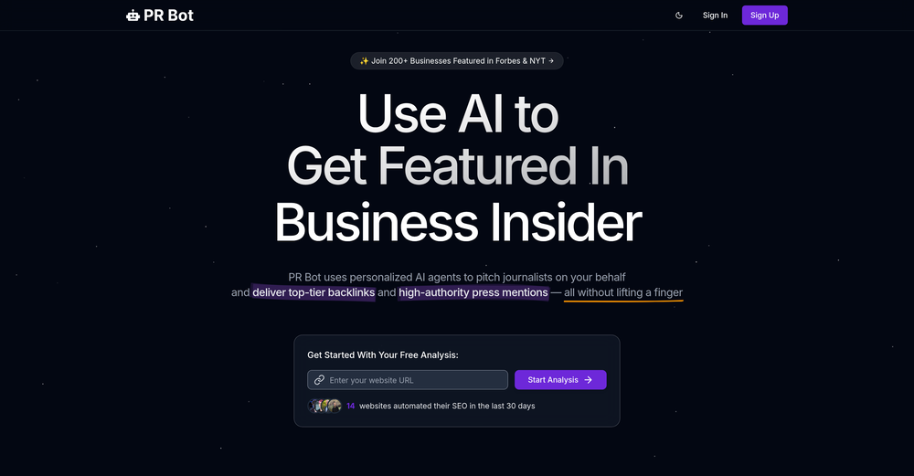PRBot.ai website