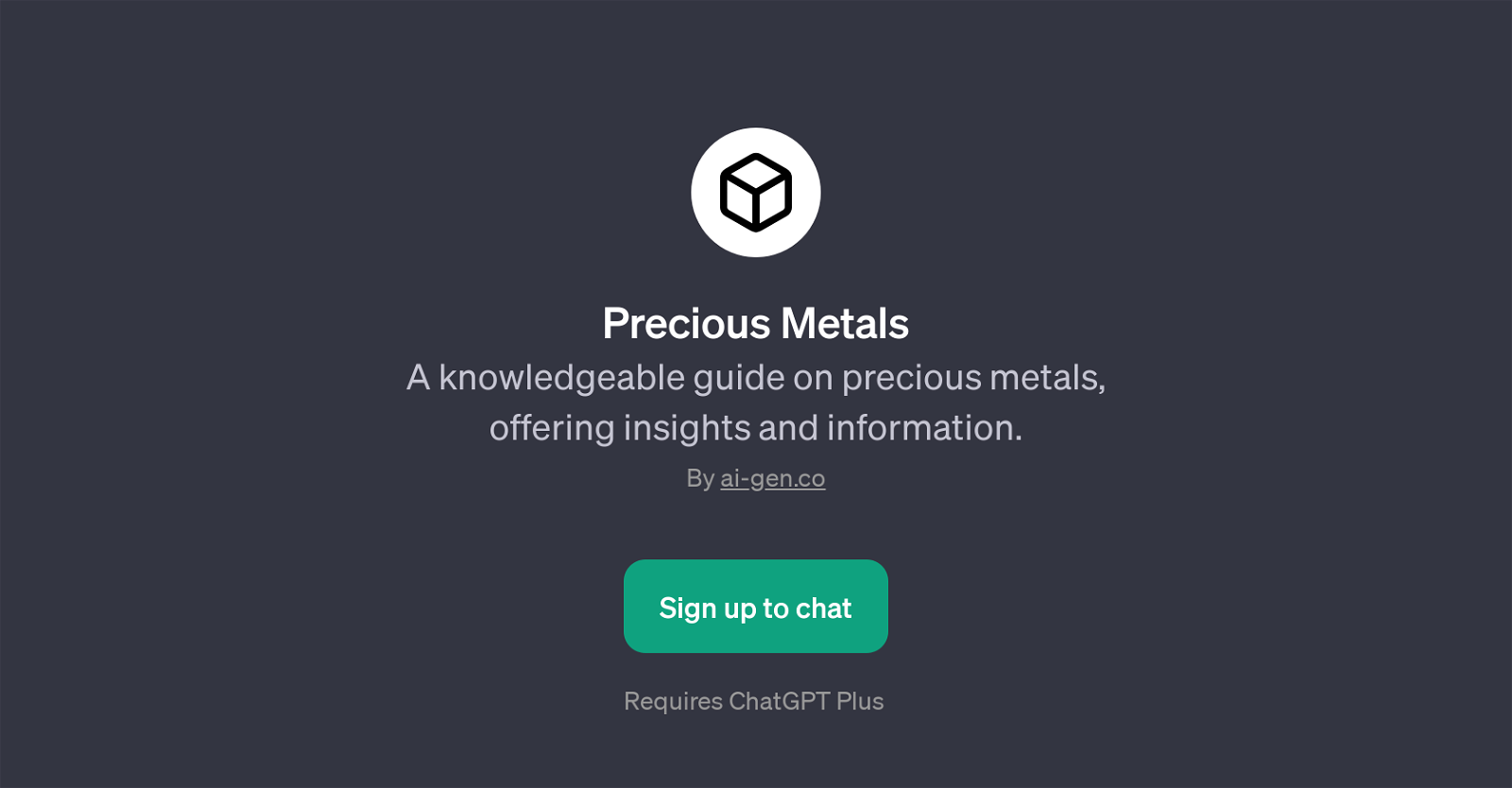 Precious Metals website