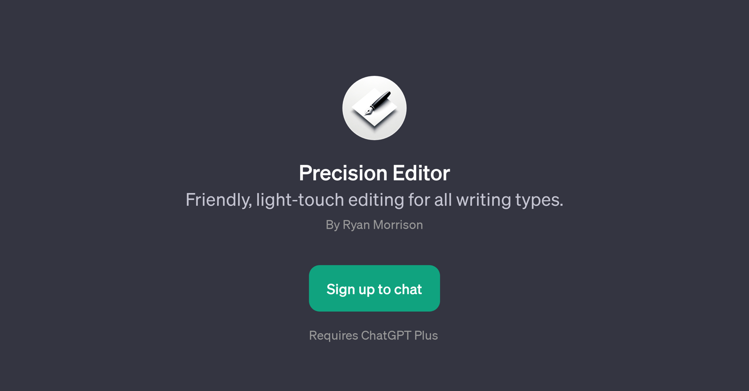Precision Editor website