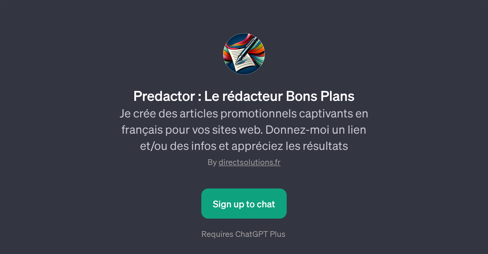 Predactor : Le rdacteur Bons Plans website