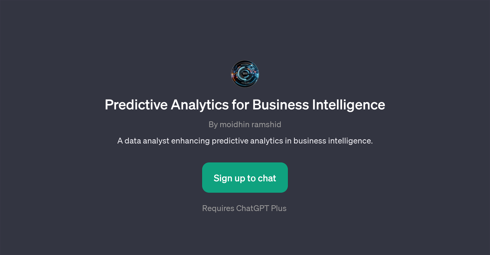 Predictive Analytics for Business Intelligence website