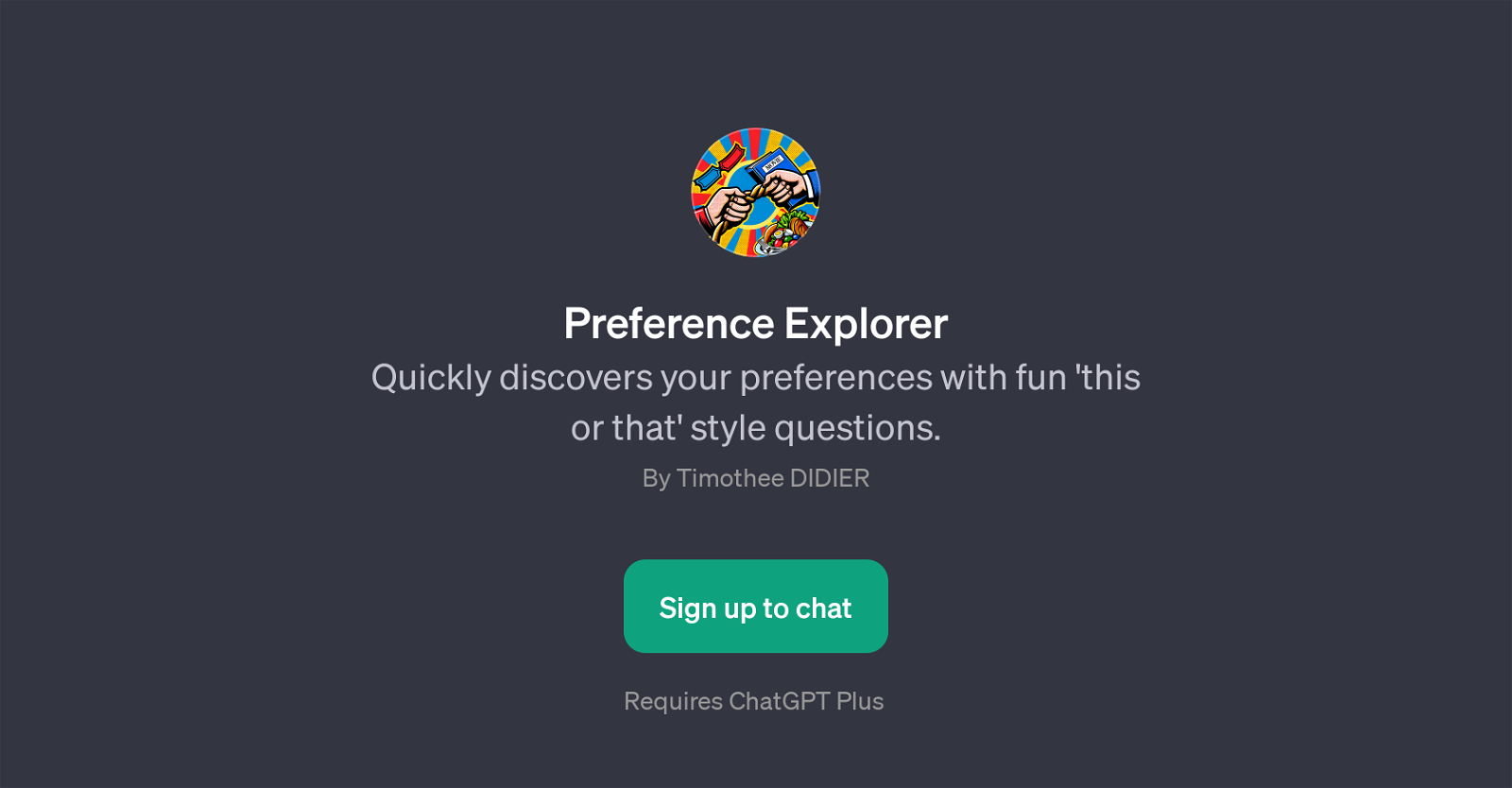 Preference Explorer GPT website