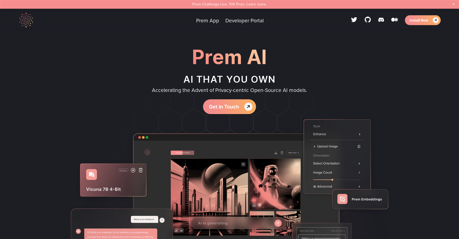 Prem AI website