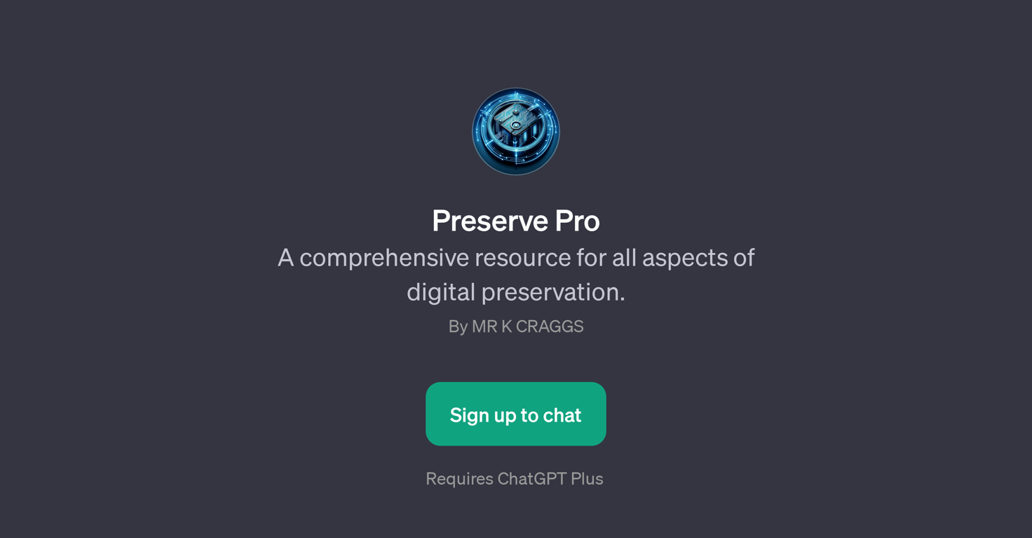 Preserve Pro website