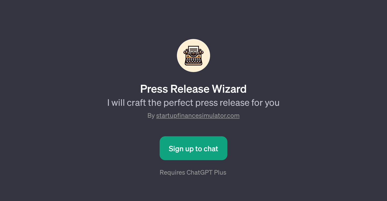 Press Release Wizard website