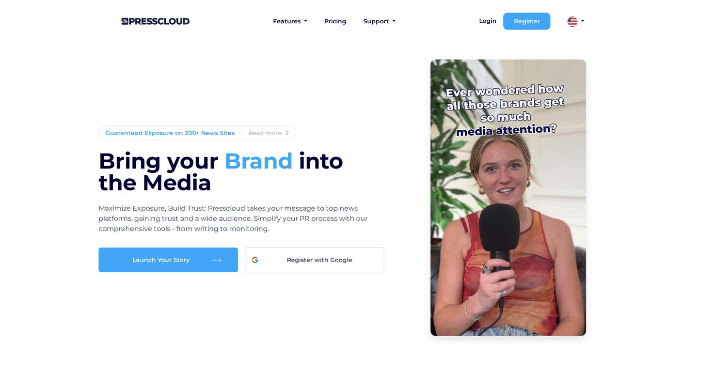 Presscloud.ai website