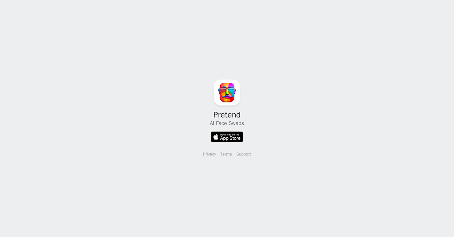 Pretend  App website