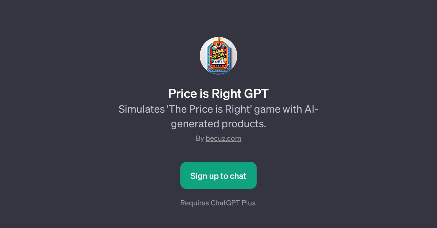 Price is Right GPT website