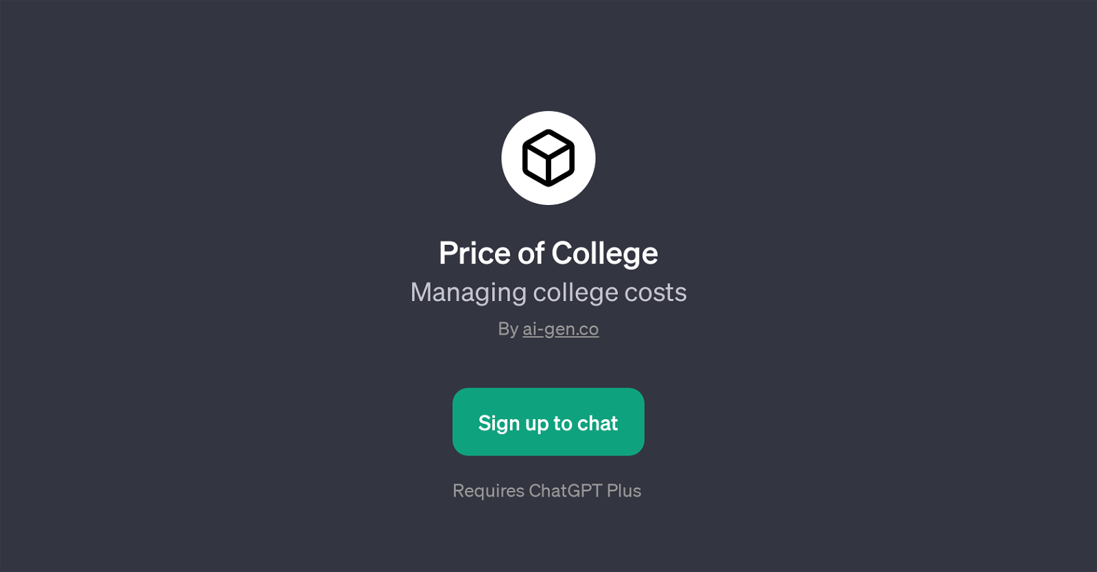 Price of College website