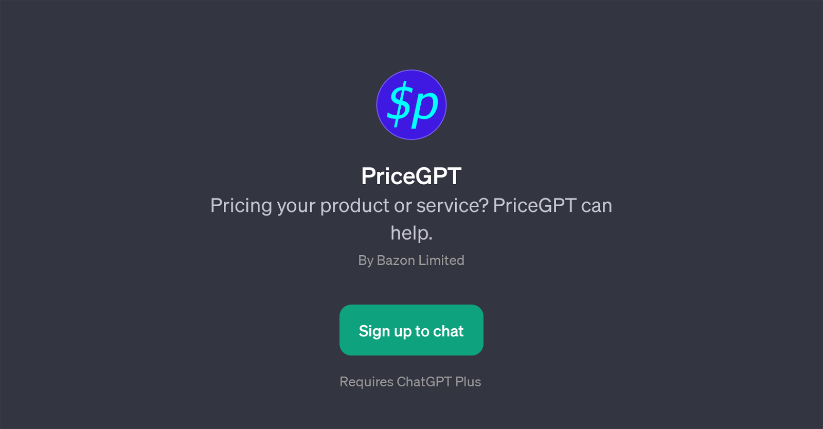 PriceGPT website