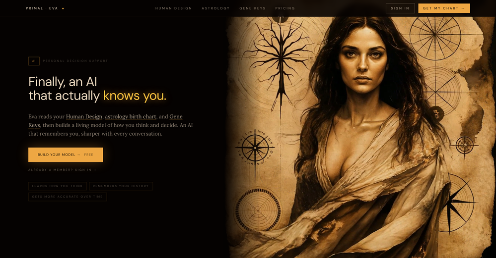 Primal Eva website