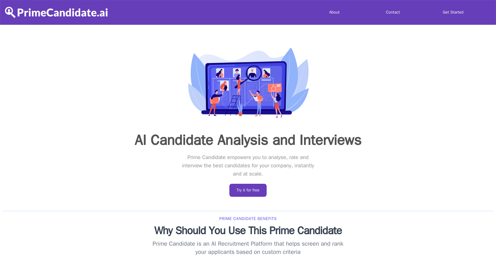 Prime Candidate website