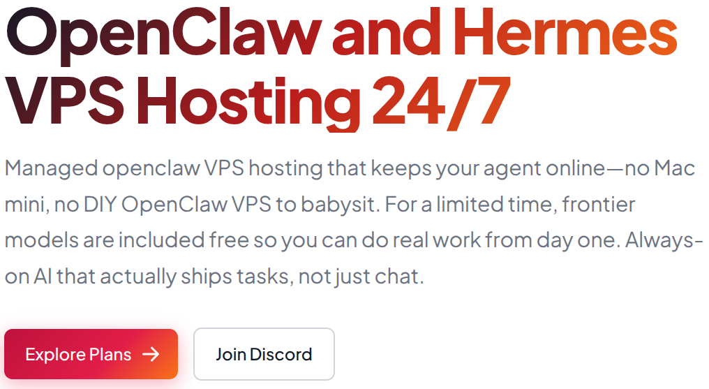 VPS for OpenClaw+Hermes website