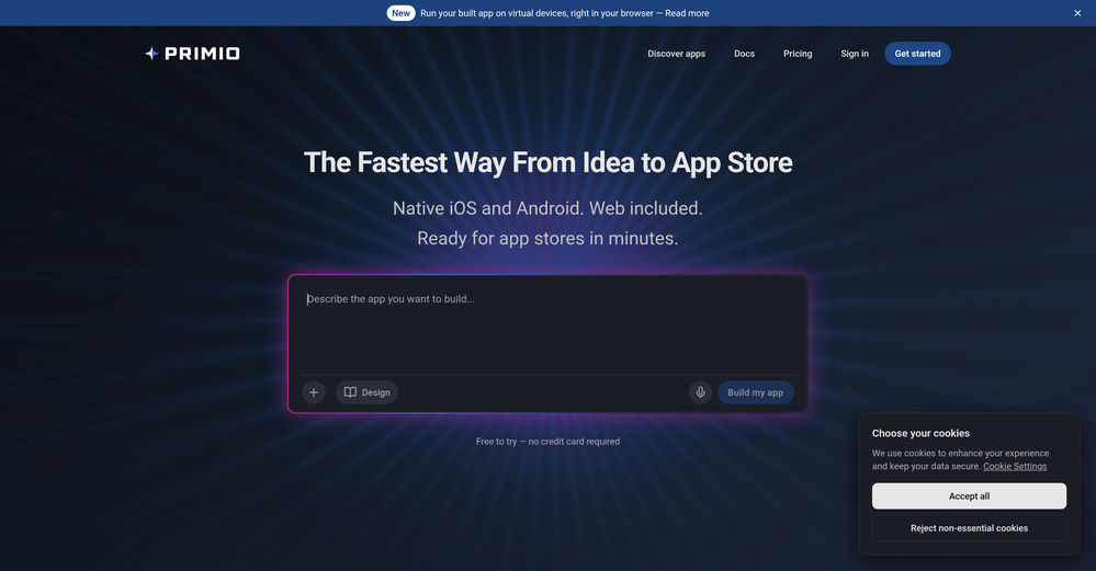Primio website