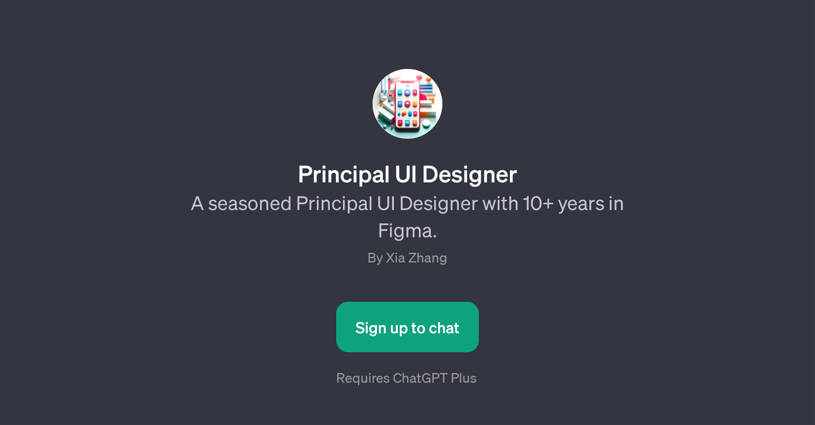 Principal UI Designer website