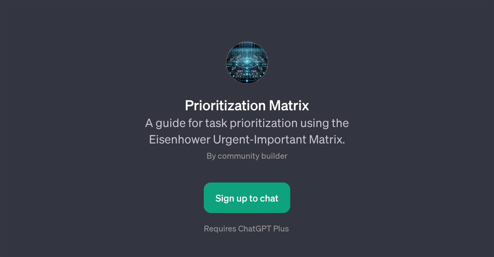 Prioritization Matrix website