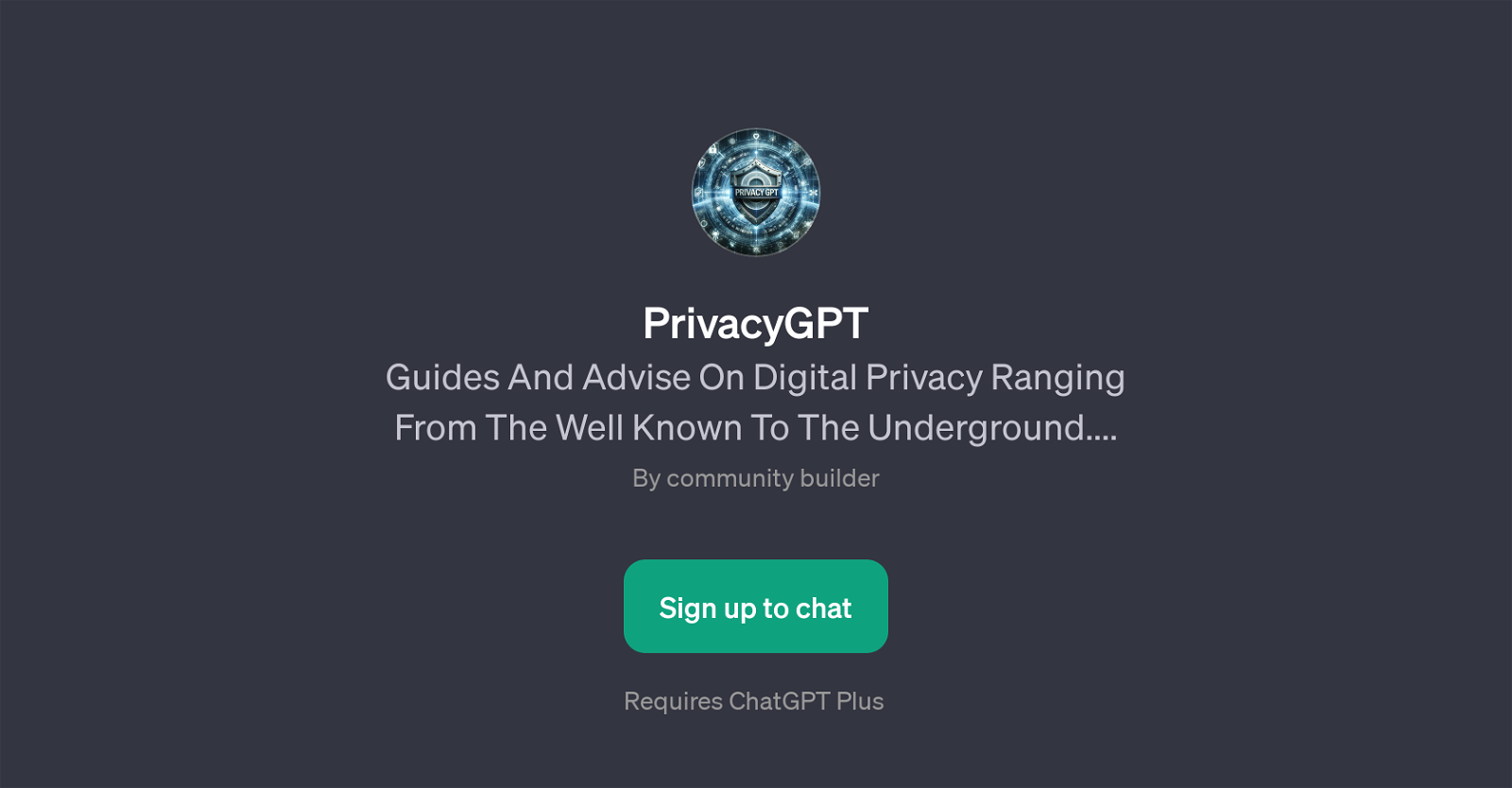 PrivacyGPT website