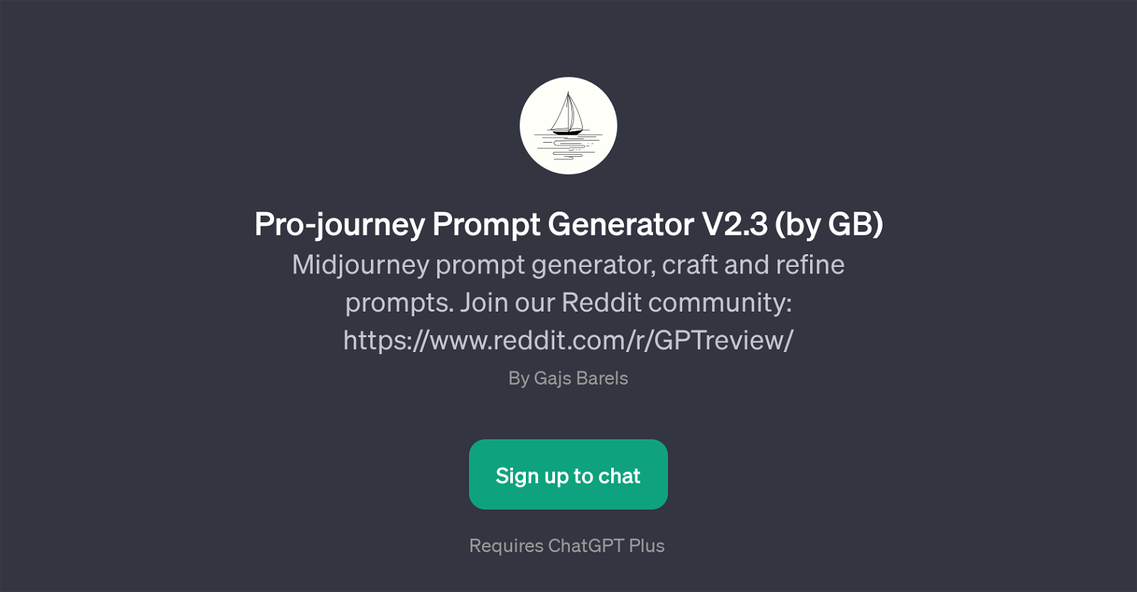 Pro-journey Prompt Generator V2.3 website