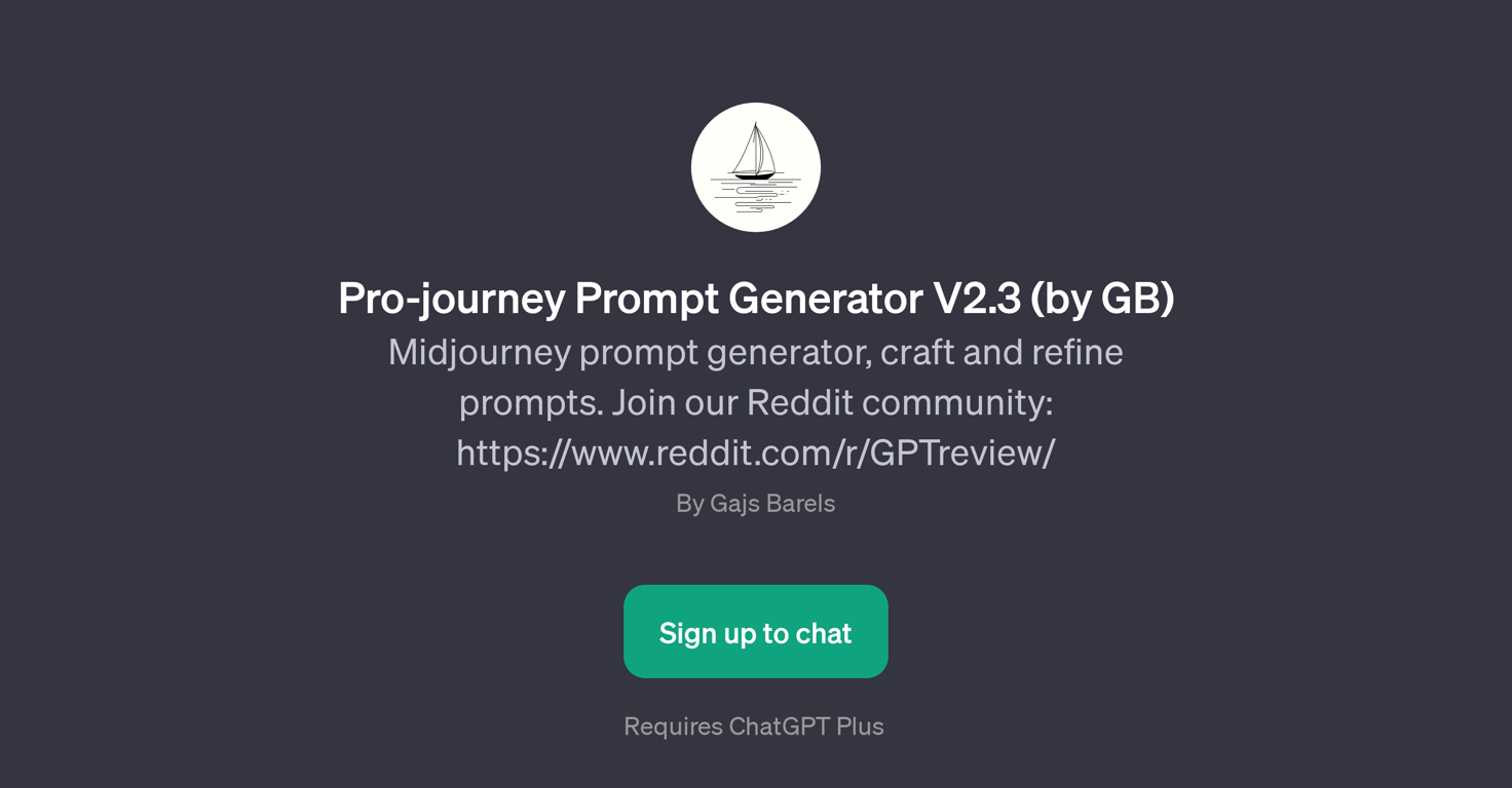 Pro-journey Prompt Generator V2.3 website