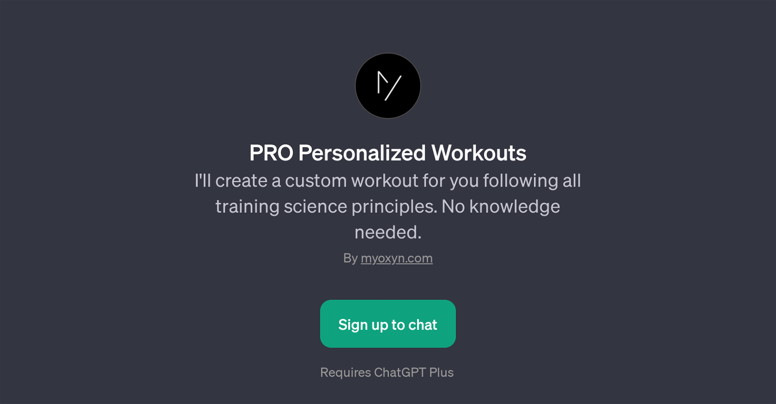 PRO Personalized Workouts website