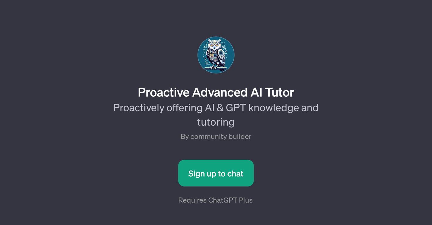 Proactive Advanced AI Tutor website