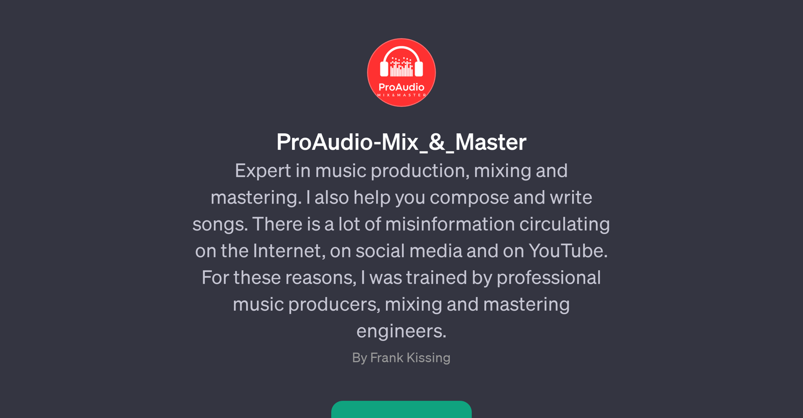 ProAudio-Mix_&_Master website