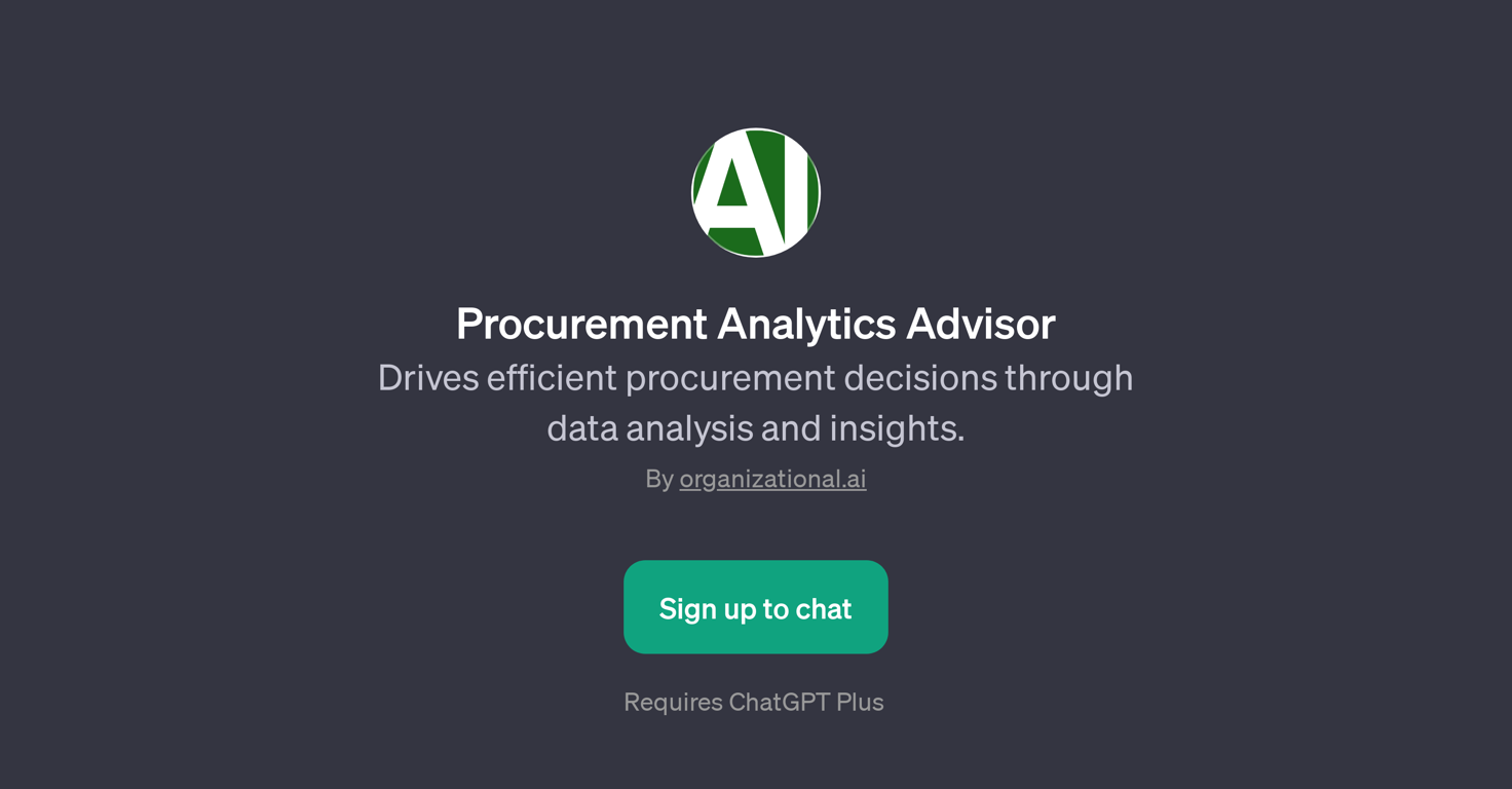 Procurement Analytics Advisor website
