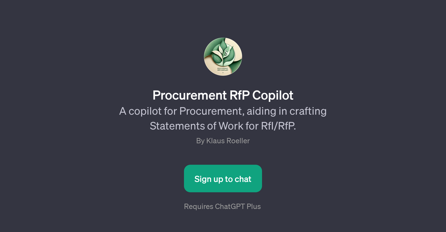 Procurement RfP Copilot website