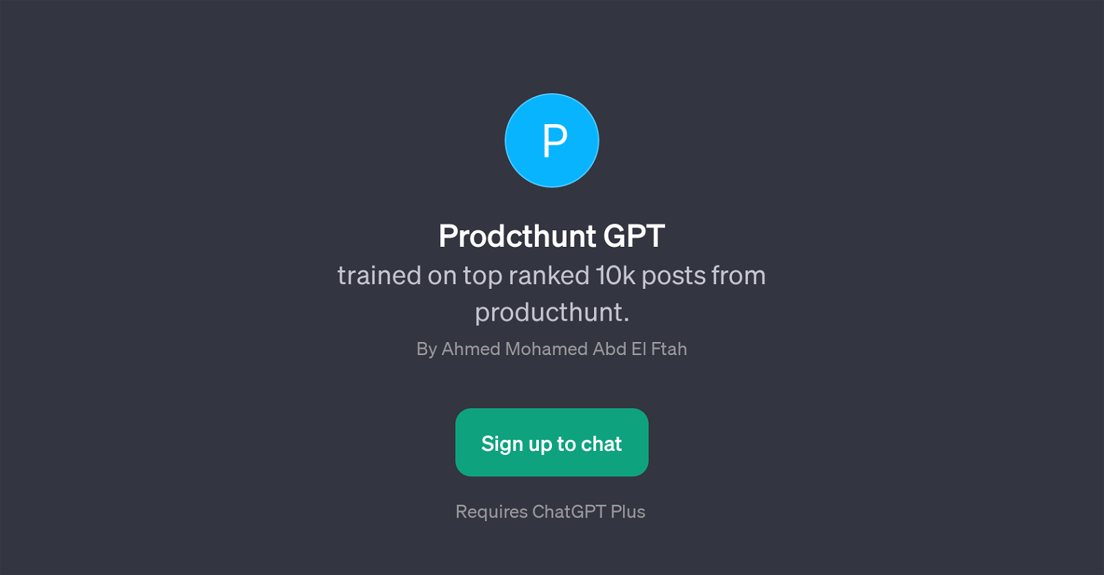 Prodcthunt GPT website