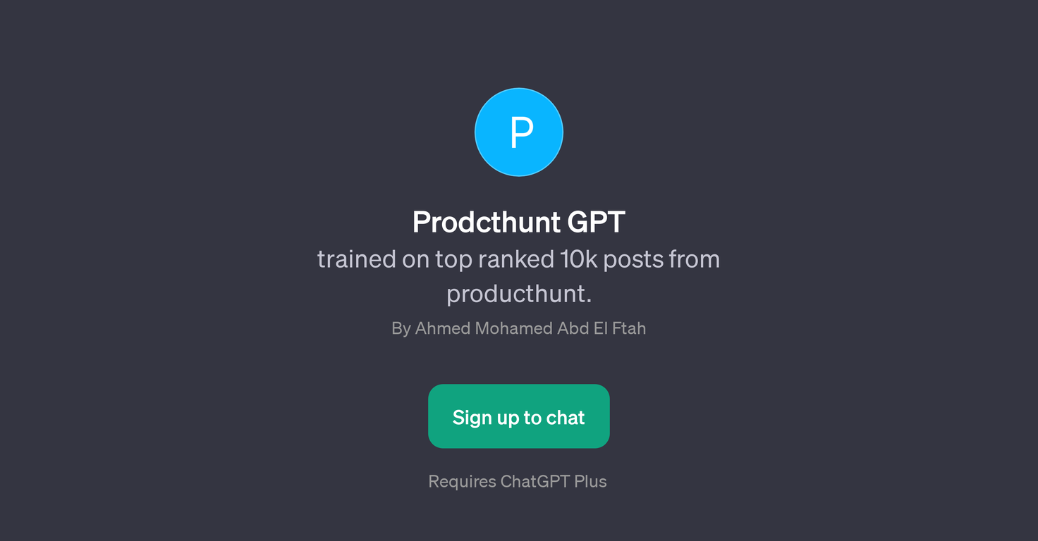 Prodcthunt GPT website