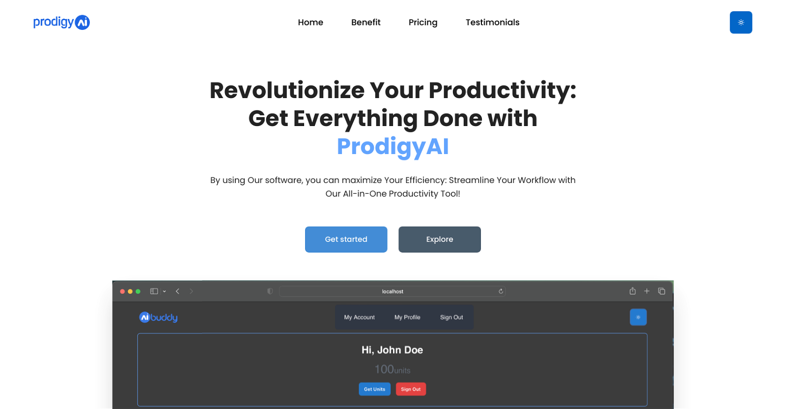 ProdigyAI website