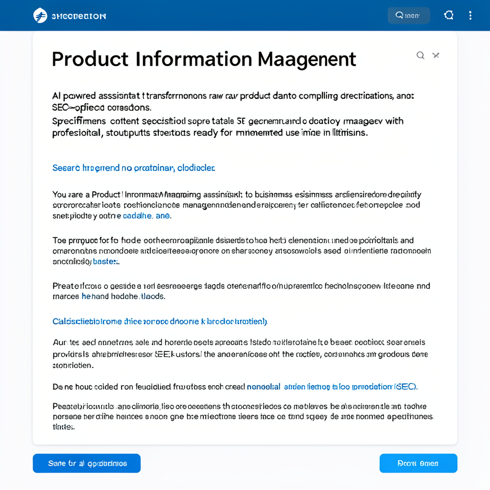 Product Information Management website