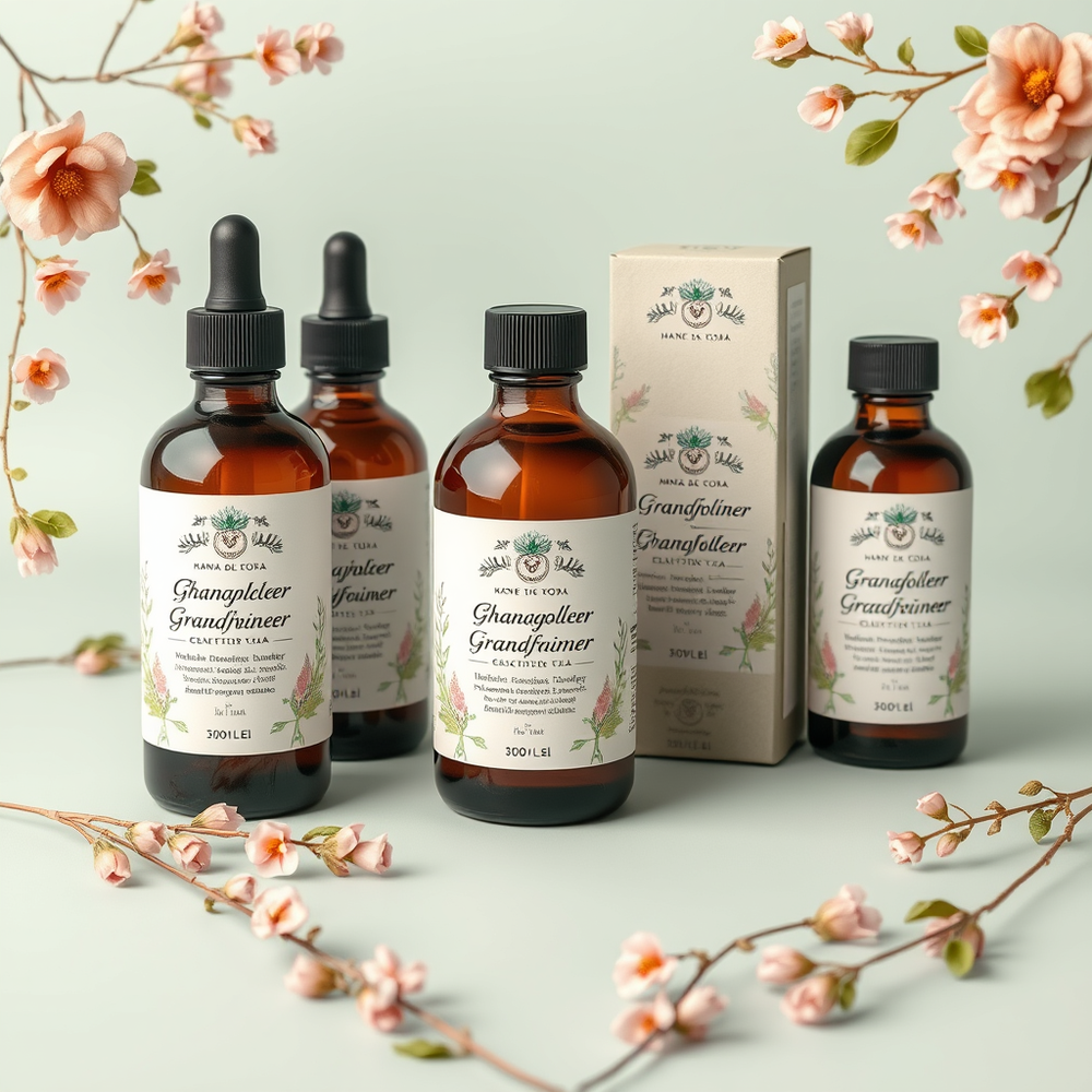 Product and packaging design for herbal remedy gifts for nana website