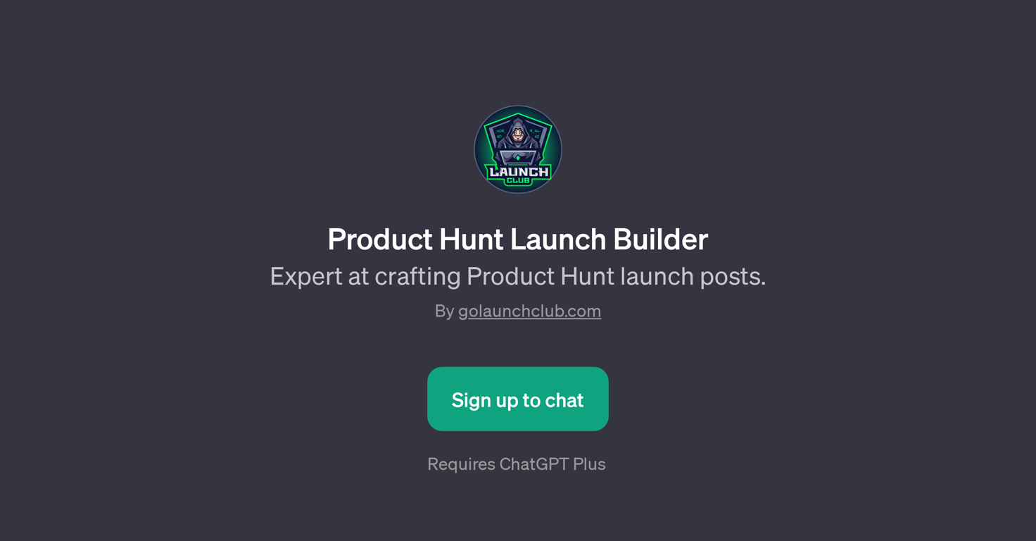 Product Hunt Launch Builder website