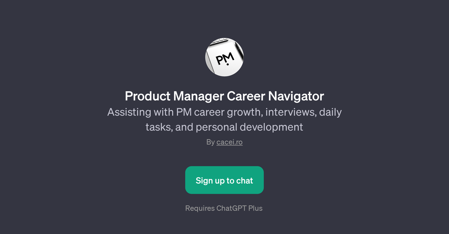 Product Manager Career Navigator website