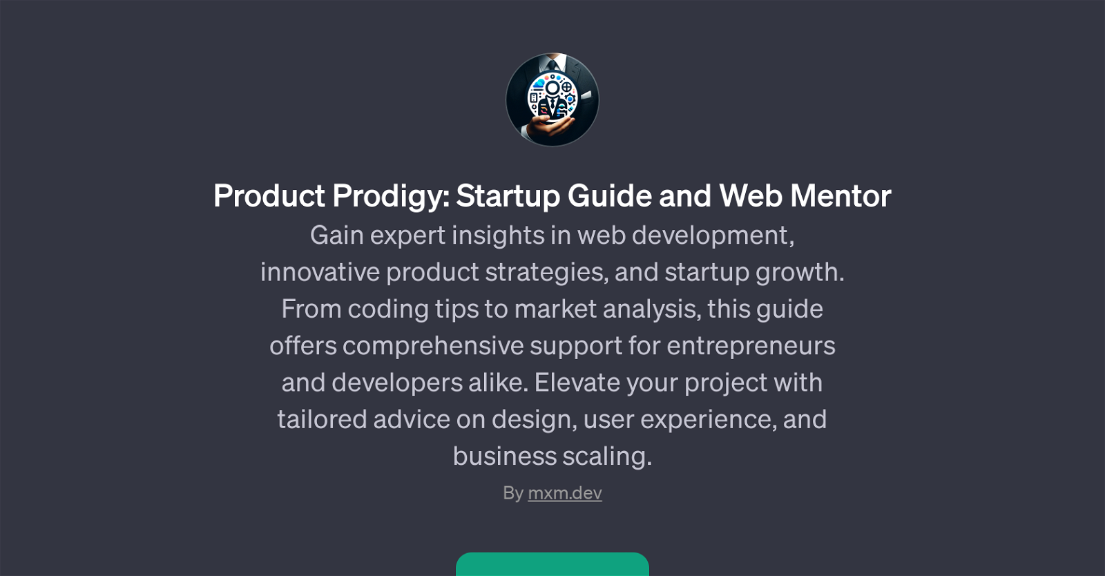 Product Prodigy: Startup Guide and Web Mentor website