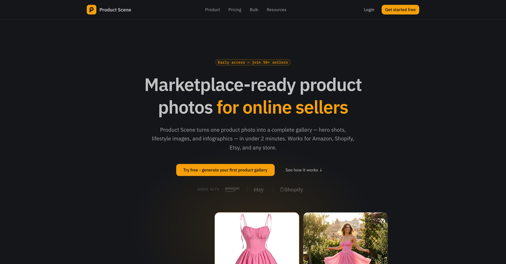 Product Scene website