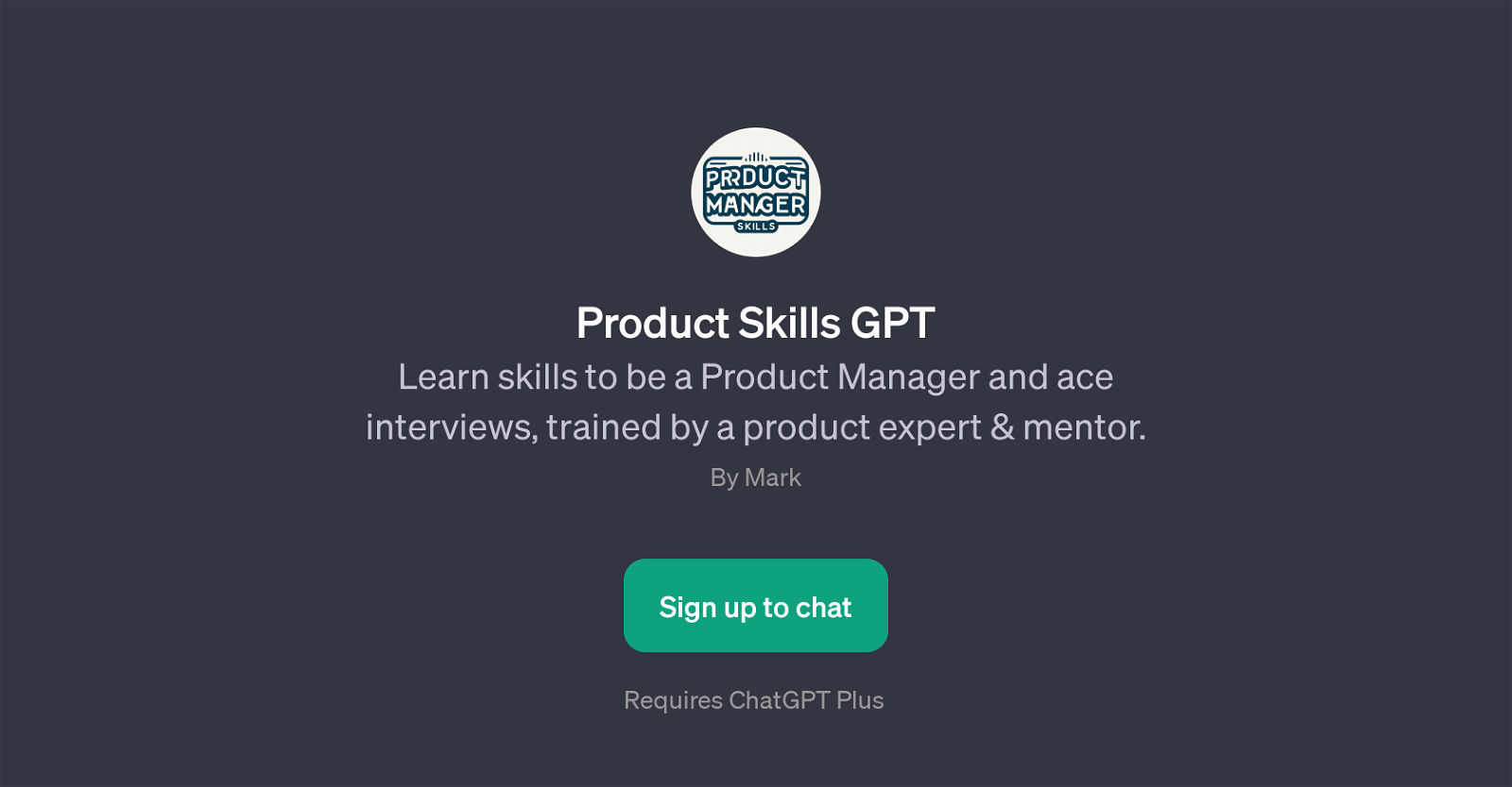 Product Skills GPT website
