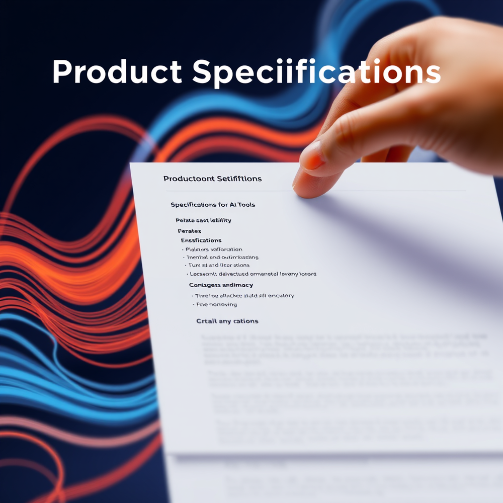 Product Speacifications Generators Using website