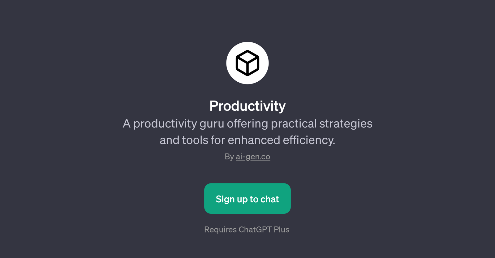 Productivity website