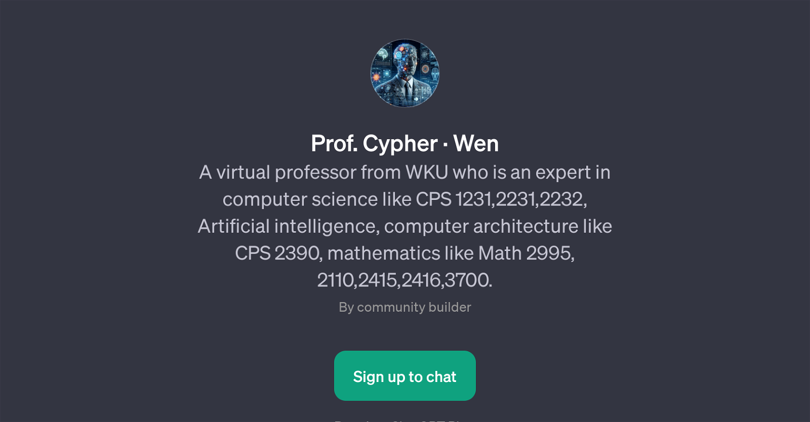 Prof. Cypher  Wen website