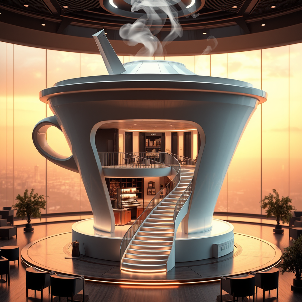 Professional 3D architect and designer in the shape of coffee website